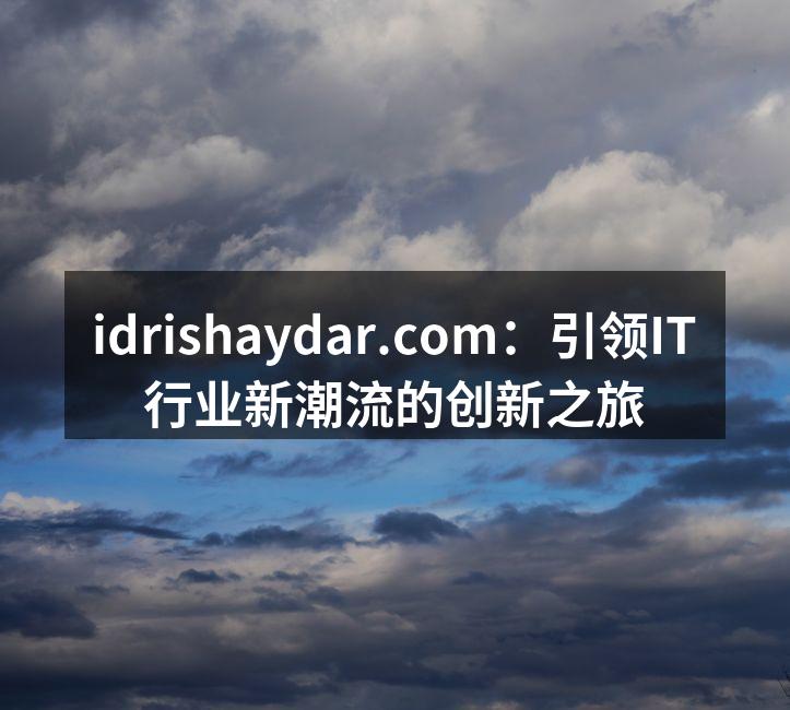 idrishaydar.com:引领IT